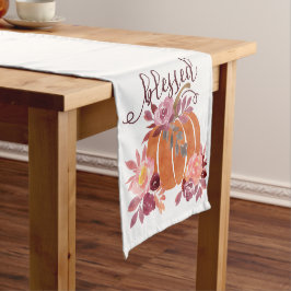 Blad - Fall Pumpkin med Rosa Flowers