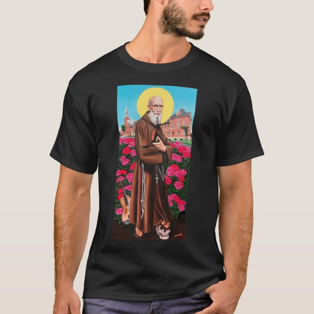 Blad Far Solanus Casey Jah Sunny Arts Design T Shirt (Framsida)