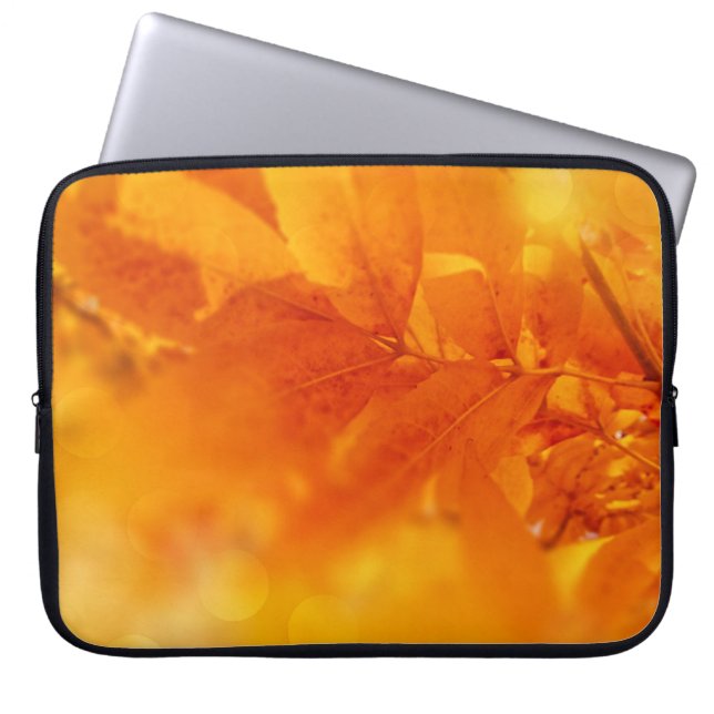 Blad för höstglöd för Färgad för elektronik Laptop Fodral (Framsidan)