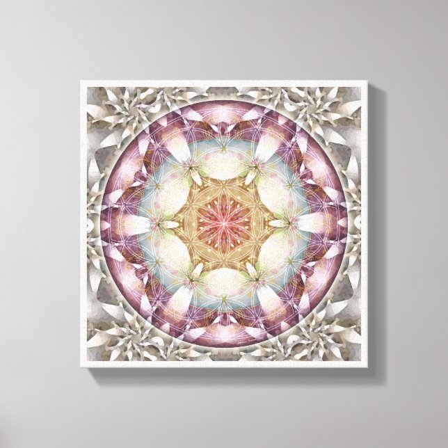 Blad från Life Mandala 13 Wrapped Canvas Print (Framsida)