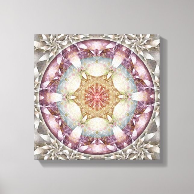 Blad från Life Mandala 13 Wrapped Canvas Print (Framsida)