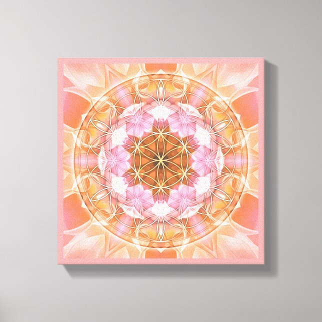 Blad från Life Mandala 18 Wrapped Canvas Print (Framsida)