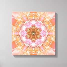 Blad från Life Mandala 18 Wrapped Canvas Print