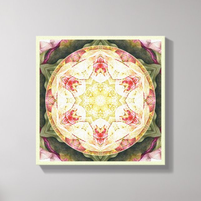 Blad från Life Mandala 6 Wrapped Canvas Print (Framsida)