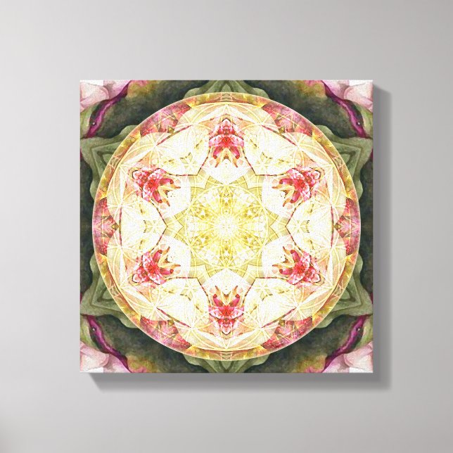Blad från Life Mandala 6 Wrapped Canvas Print (Framsida)
