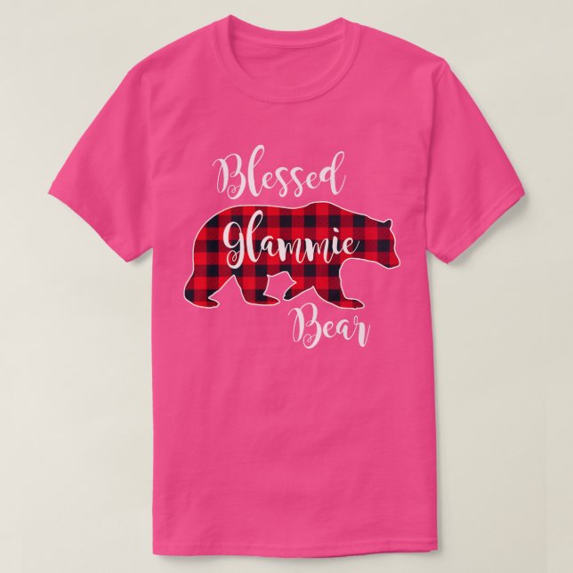 Blad Glammie Bear Red Buffalo Check Play Grand T Shirt (Design framsida)