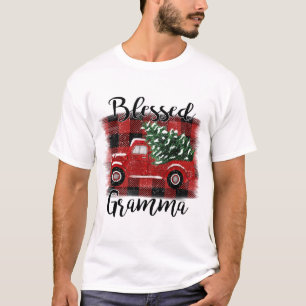 Blad Gramma Red Lastbil Vintage jul Träd T Shirt