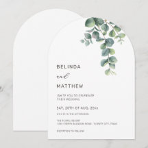 Blad Greenery Akvarell Blommor Modern Båge