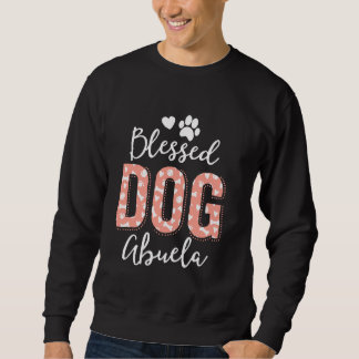 Blad Hund Abuela Hund Grandma Latina Grand Maw Lång Ärmad Tröja