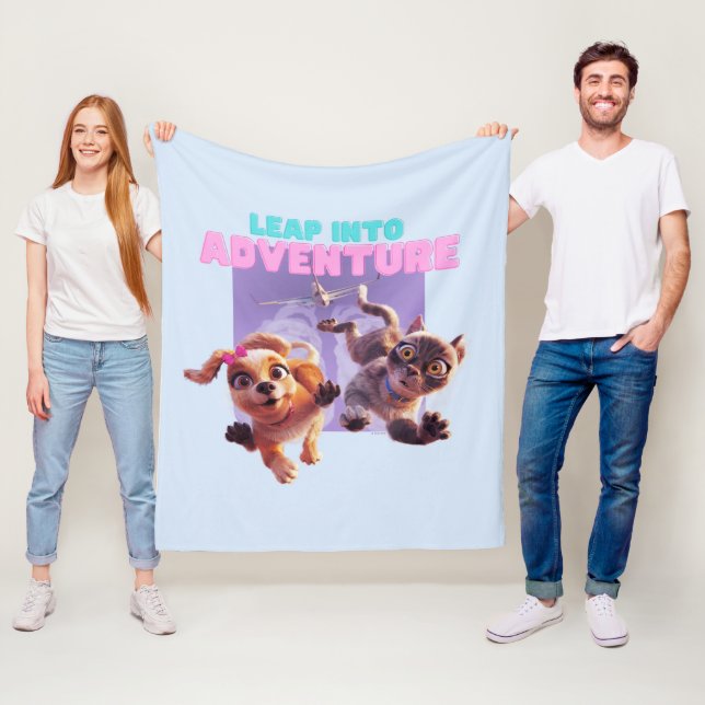 Blad in i Äventyr Fleecefilt (På plats)