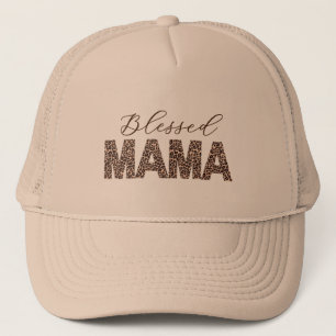 Blad Mamma Leopard/Cheetah Print- Personlig Keps