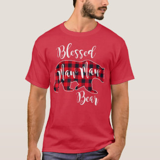 Blad Maw Bear Buffalo Check Play Mönster M T Shirt