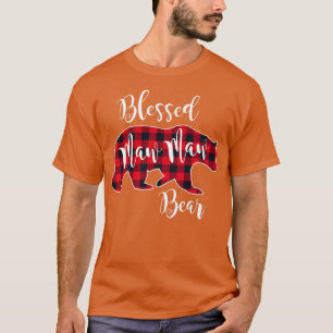 Blad Maw Bear Buffalo Check Play Mönster M T Shirt