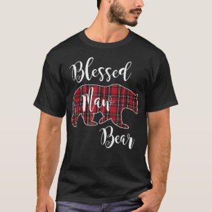 Blad Maw Bear Red Tartan Play Mönster MammaMajor T Shirt