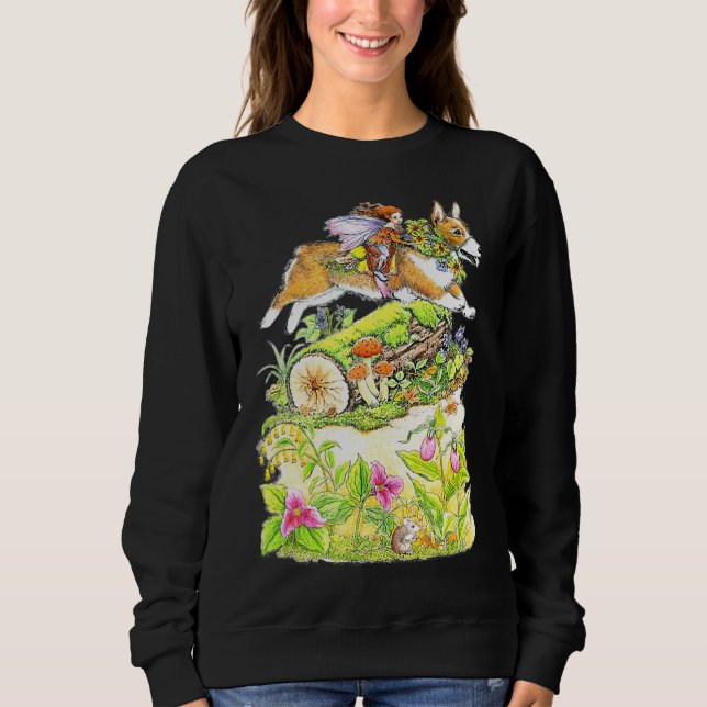 Blad med Welsh Corgi Hundar T Shirt (Framsida)