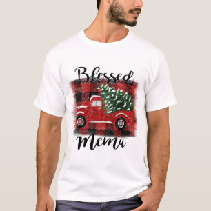 Blad Mema Red Lastbil Vintage jul Träd T Shirt