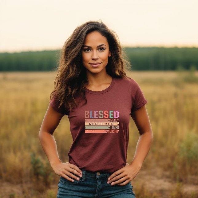 Blad, mercy, inlöst, älskat och gudstjänst t shirt (Skapare uppladdad)