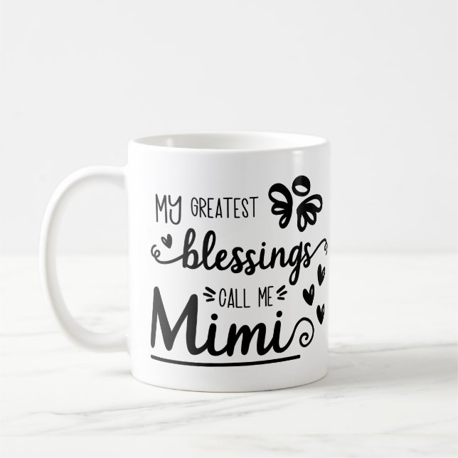 Blad Mimi - Best Grandma - Lägg till bild - Cute Kaffemugg (Vänster)