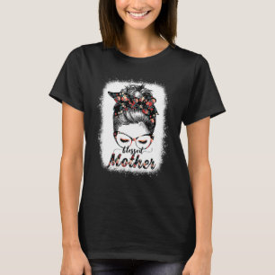 Blad Mor Messy Bun Women Glad påsk Mor T Shirt