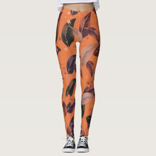 Blad n blommor leggings (Framsida)