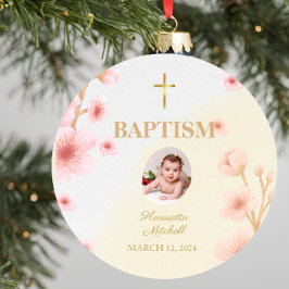 "Blad och baptized: En dag att komma ihåg" Julgransprydnad Keramik