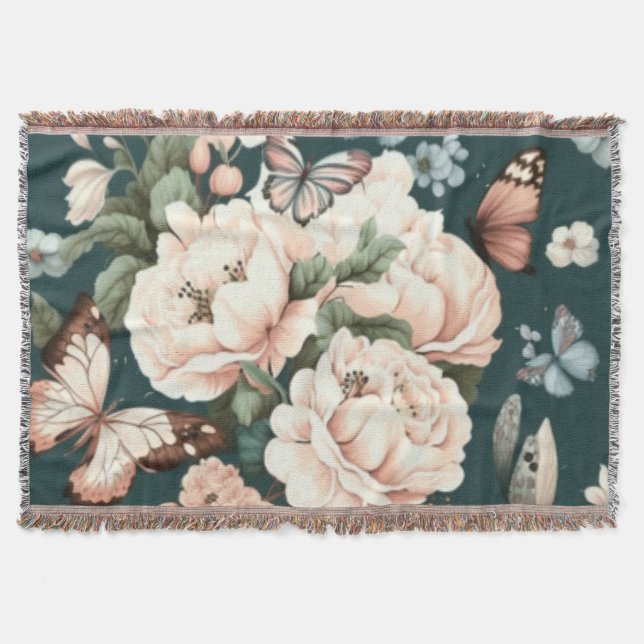 Blad och blommor filt (Framsidan)