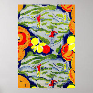 Blad och blommor poster