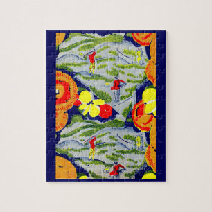 Blad och blommor pussel