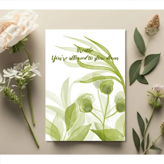Blad och Ljus – Botanisk Uppmuntrande Kort (Skapare uppladdad)