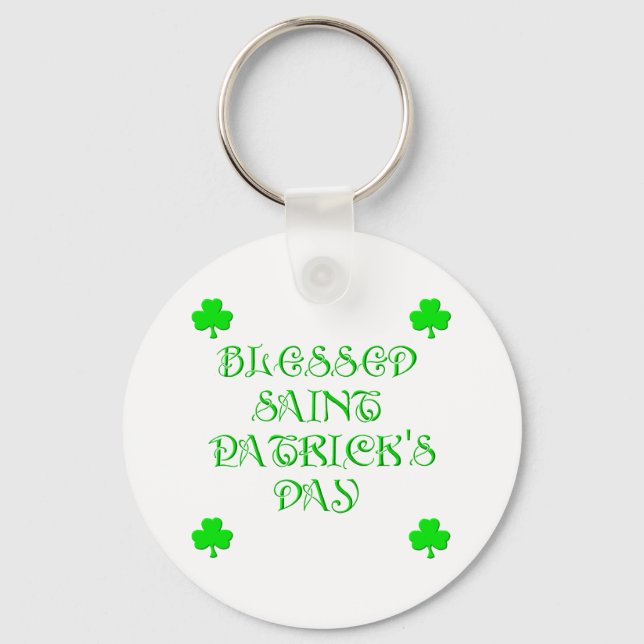 Blad Saint patrick's day (3) Nyckelring (Framsida)