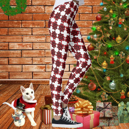 Blad själv - Röda ben Leggings