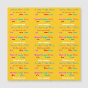 Blad Skutt Skip Lean Text design med blandat färg