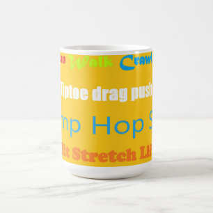 Blad Skutt Skip Lean Text design med blandat färg Kaffemugg
