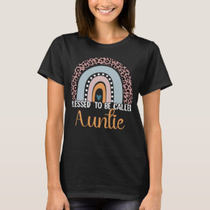 Blad till Auntie Rainbow Leopard Cute M T Shirt