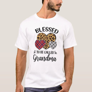 Blad till GRANDMA Cute Leopard Hearts G T Shirt