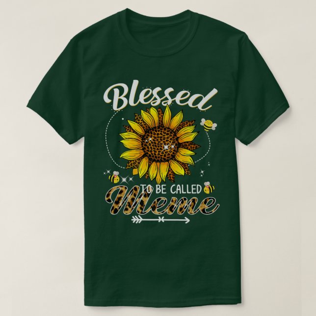 Blad till Meme Funny Leopard Solros T Shirt (Design framsida)
