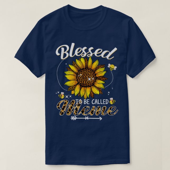 Blad till Meme Funny Leopard Solros T Shirt (Design framsida)