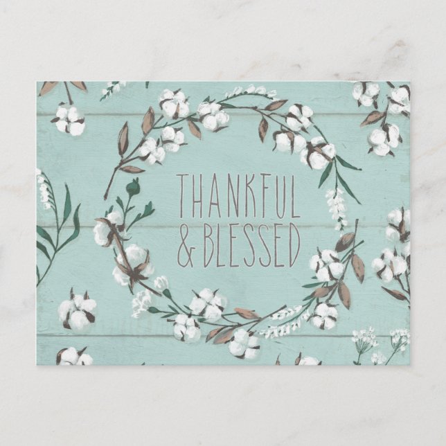 Blad VI Mint | Tack och välsignelse Vykort (Framsida)