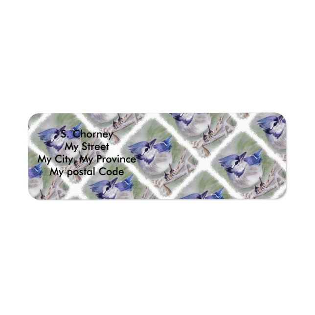 BLÅDA FÅGLAR AV PARADISK Returadress Etikett (Framsidan)