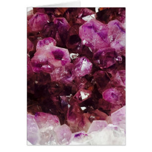 Bladad Amethyst Druzy Macro Photography Hälsningskort