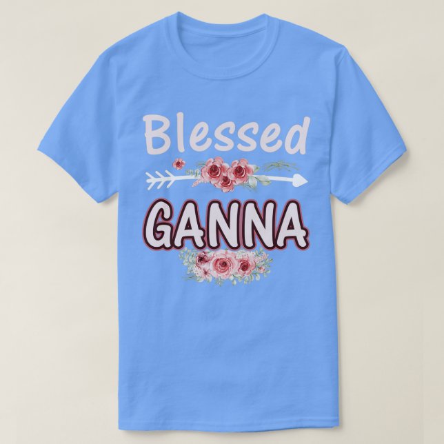 Bladad Ganna Mamma Life Cute Blommigt Flower Mor T Shirt (Design framsida)