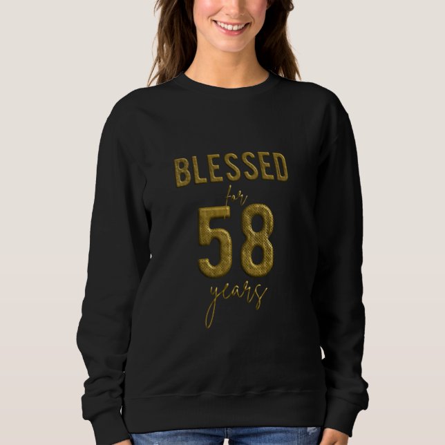 Bladad i 58 år gammal 58:e födelsedagsjulen t shirt (Framsida)