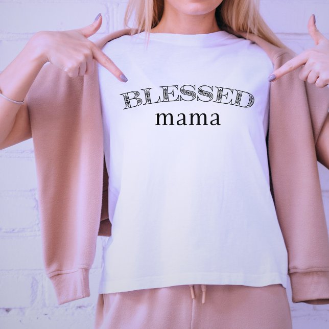 Bladad Mamma Blommigt som låter kvinnor skryta T Shirt (Skapare uppladdad)