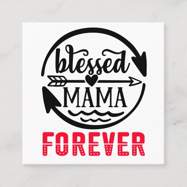 Bladad mamma för alltid fyrkantigt visitkort (Framsida)