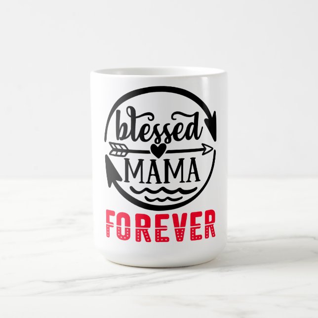 Bladad mamma för alltid kaffemugg (Center)