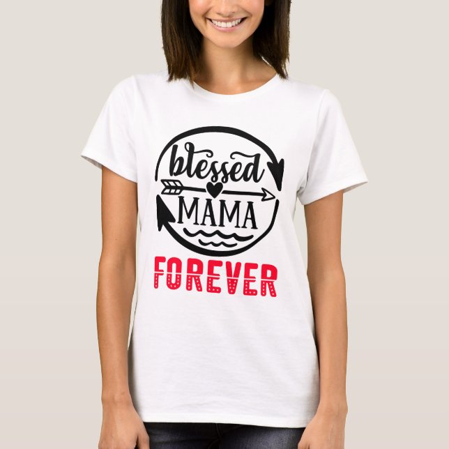 Bladad mamma för alltid t shirt (Framsida)