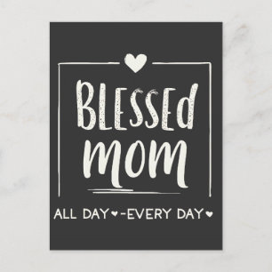 Bladad Mamma hela dagen varje dag i Mors dag Inbjudan Vykort