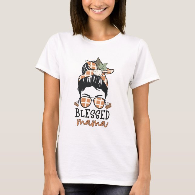 Bladad Mamma - Thanksgiving T Shirt (Framsida)