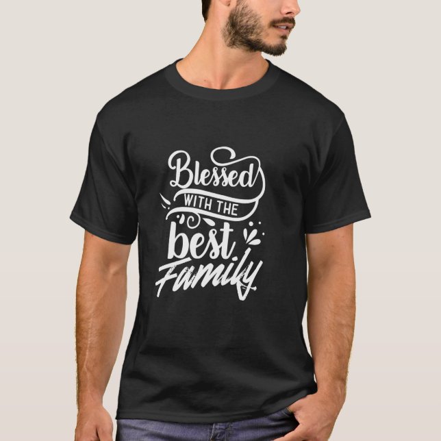 Bladad med den bästa familjefäkten t shirt (Framsida)