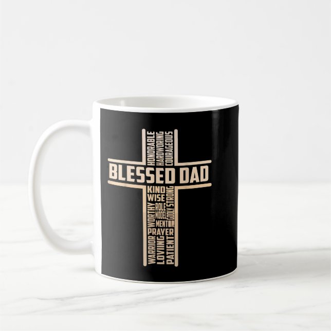 Bladad Pappa Fars dag Kor Christian Pappa Pop H Kaffemugg (Vänster)